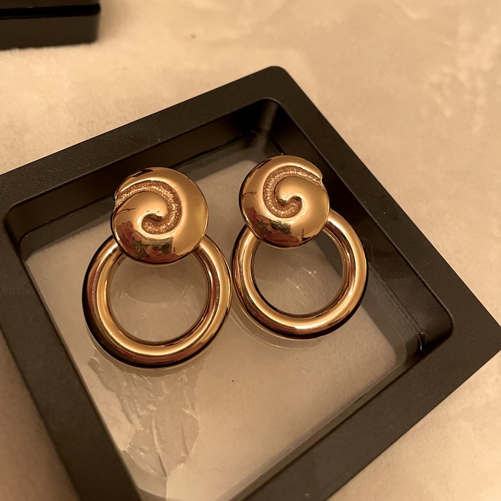 Givenchy vintage door knocker earrings